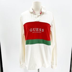 Vintage Guess Long Sleeve Polo Size S